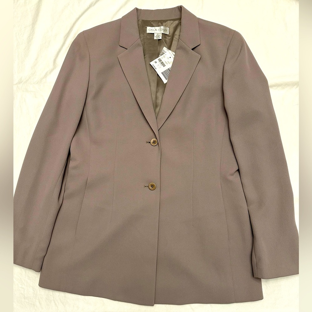 Vintage Casual Corner NWT Taupe Blazer